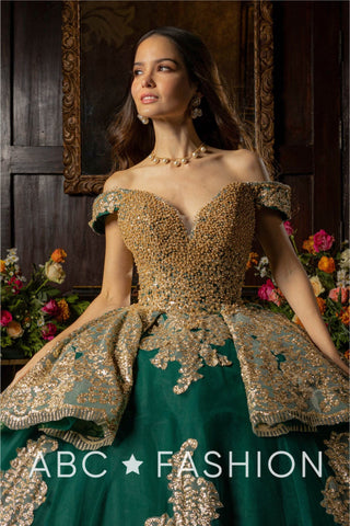 Schulterfreies Quinceanera-Kleid von Ragazza EV18-618