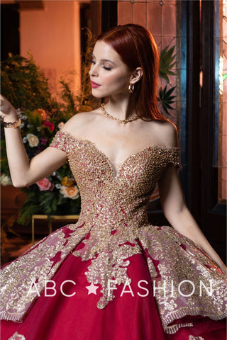 Schulterfreies Quinceanera-Kleid von Ragazza EV18-618