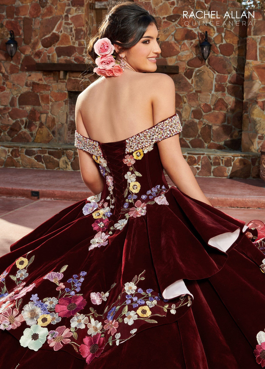 Off Shoulder Ruffled Quinceanera Dress by Rachel Allan RQ3111