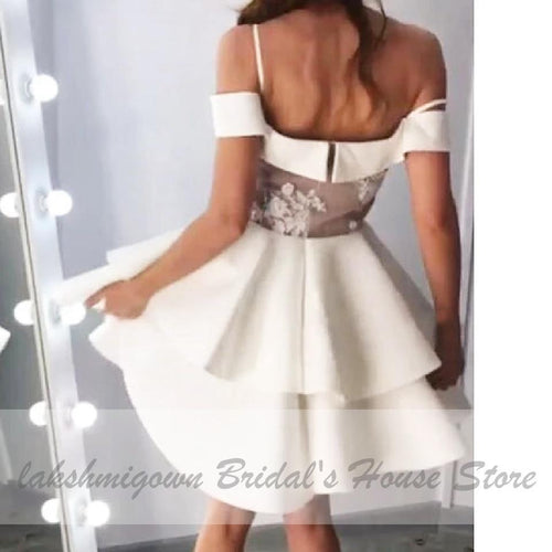 Robe de mariée courte et sexy sans manches NumberSea en satin simple