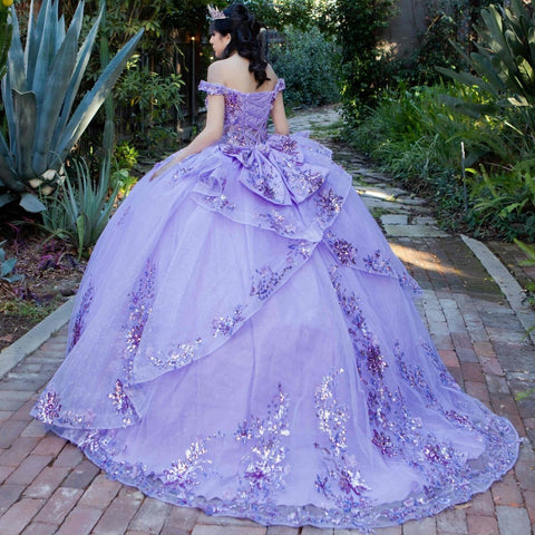 Schulterfreies, transparentes Korsett-Ballkleid von Cinderella Couture 8125J