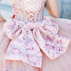 Off Shoulder Sheer Corset Ball Gown by Cinderella Couture 8125J