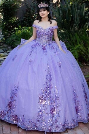 Schulterfreies, transparentes Korsett-Ballkleid von Cinderella Couture 8125J
