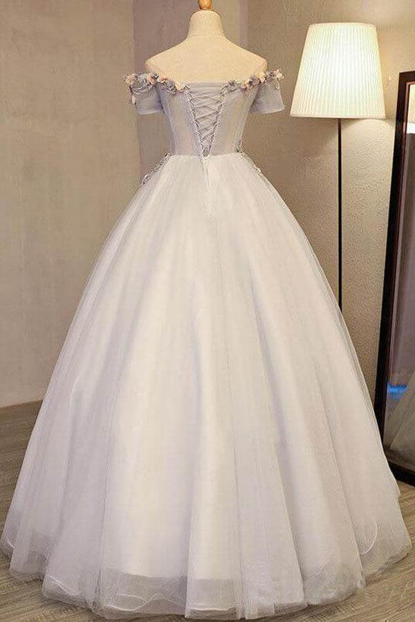 Schulterfreies Ballkleid, langes, süßes Quinceanera-Kleid, PG940