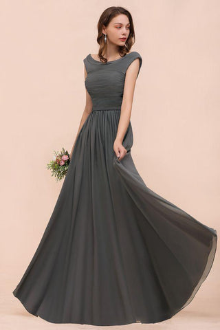Schulterfreies Brautjungfernkleid mit seitlichem Schlitz vorne, A-Linie, Hochzeitsgastkleid