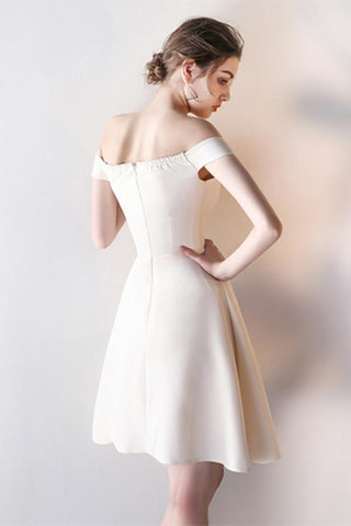 Schulterfreies A-Linien-Minikleid mit Pick-Ups, Partykleid PG147