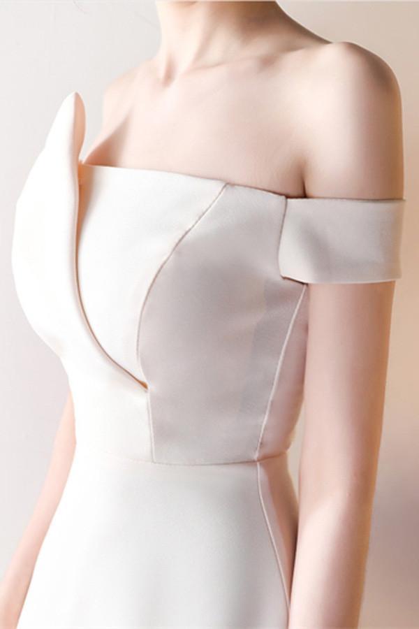 Off-the-Shoulder Pick-Ups A-Line Mini Homecoming Dress Party Dress PG147