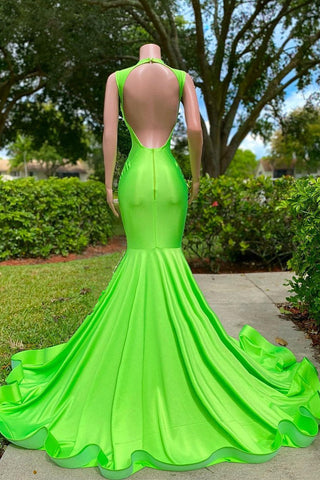 Schulterfreies, ärmelloses, rückenfreies Meerjungfrau-Ballkleid