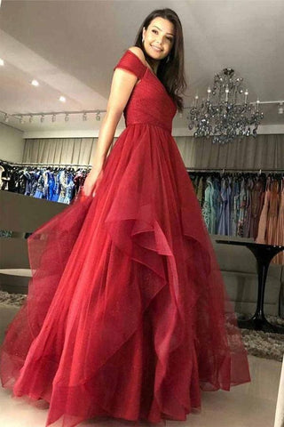 Vestido de festa champanhe com pregas e decote ombro a ombro PSK162