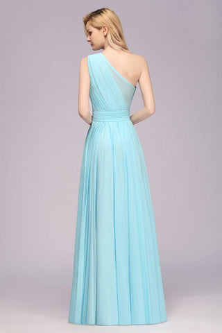 One-Shoulder-A-Linie Hi-Lo Chiffon Brautjungfernkleider für Damen