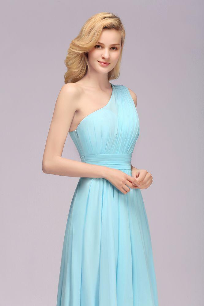 One Shoulder A-line Hi-lo Chiffon Bridesmaid Dresses for Women