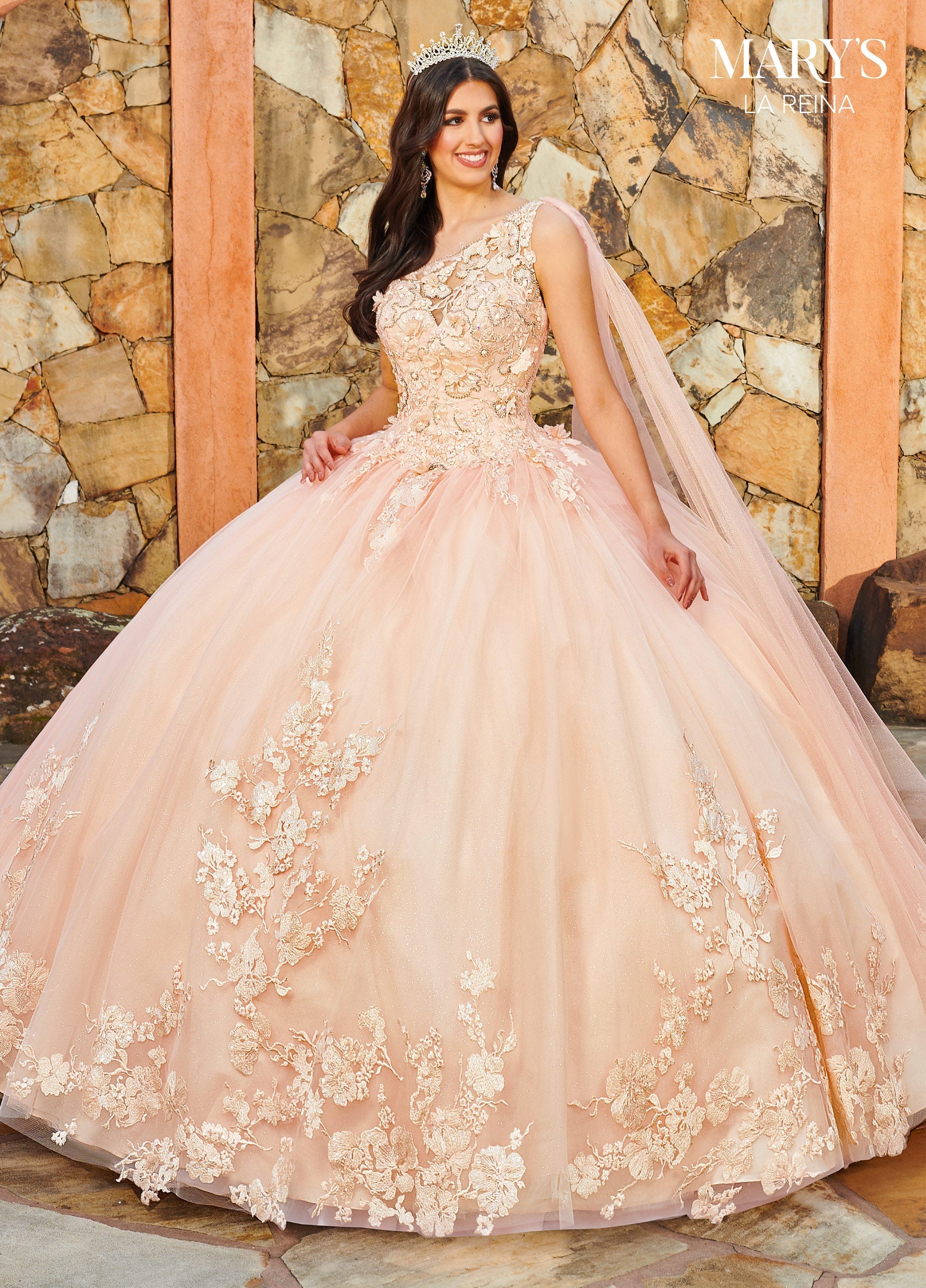 One Shoulder Quinceanera Dress by Mary's Bridal MQ2152