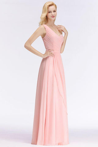 One-Shoulder Sweetheart Rüschen Chiffon Brautjungfernkleid Aline Abendkleid