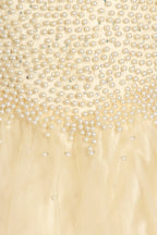 Pearl Beaded Halter Ball Gown by Cinderella Couture 5055