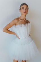 Trägerloses Homecoming-Kleid Kurze Hoco-Kleider SYH5