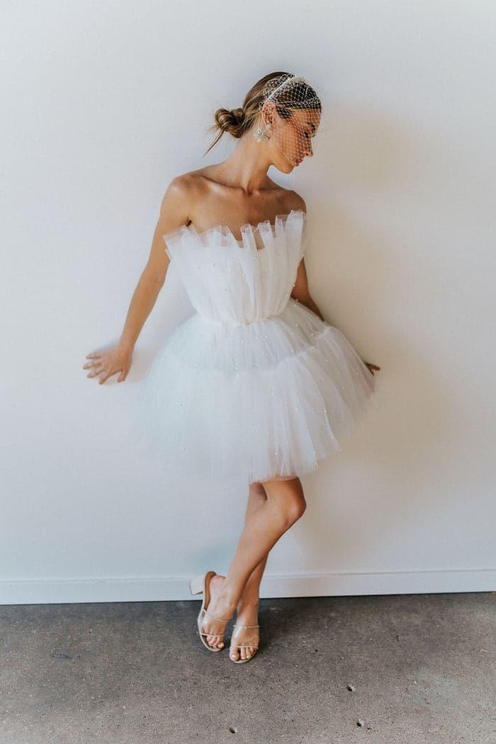Trägerloses Homecoming-Kleid Kurze Hoco-Kleider SYH5