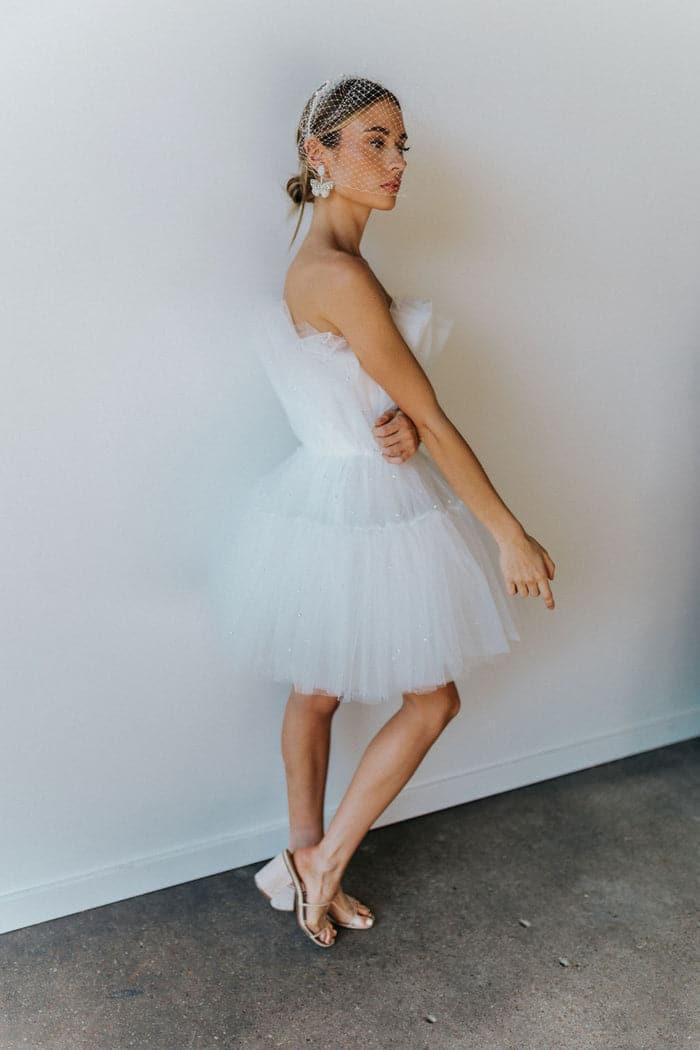 Trägerloses Homecoming-Kleid Kurze Hoco-Kleider SYH5