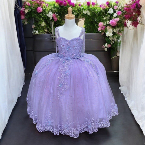 Ärmelloses Ballkleid mit Blumenapplikation von Calla SCL30011