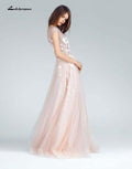 NumberSea Robe de mariée sexy en ligne A blanche avec applications de dentelle