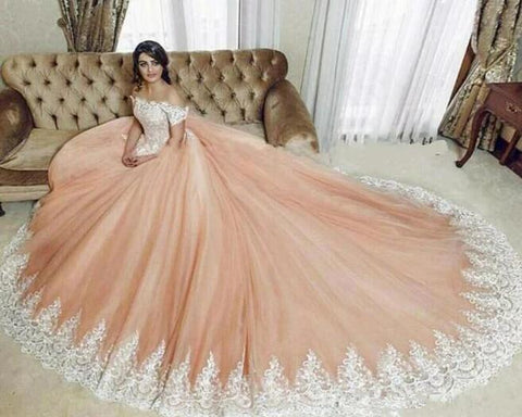 NumberSea Rosa Ballkleid Abschlussball Mädchen Süßes Hochzeitskleid 