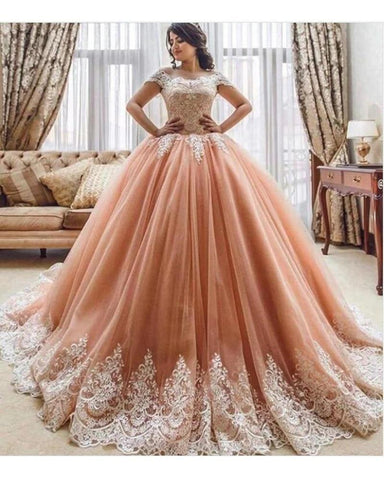 NumberSea Rosa Ballkleid Abschlussball Mädchen Süßes Hochzeitskleid 