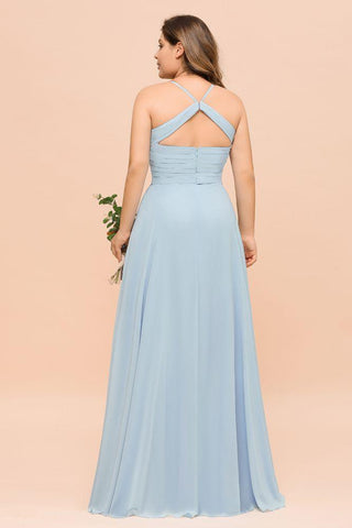 Brautjungfernkleid in Übergröße, Herzausschnitt, bodenlang, A-Linie, Kleid für die Trauzeugin