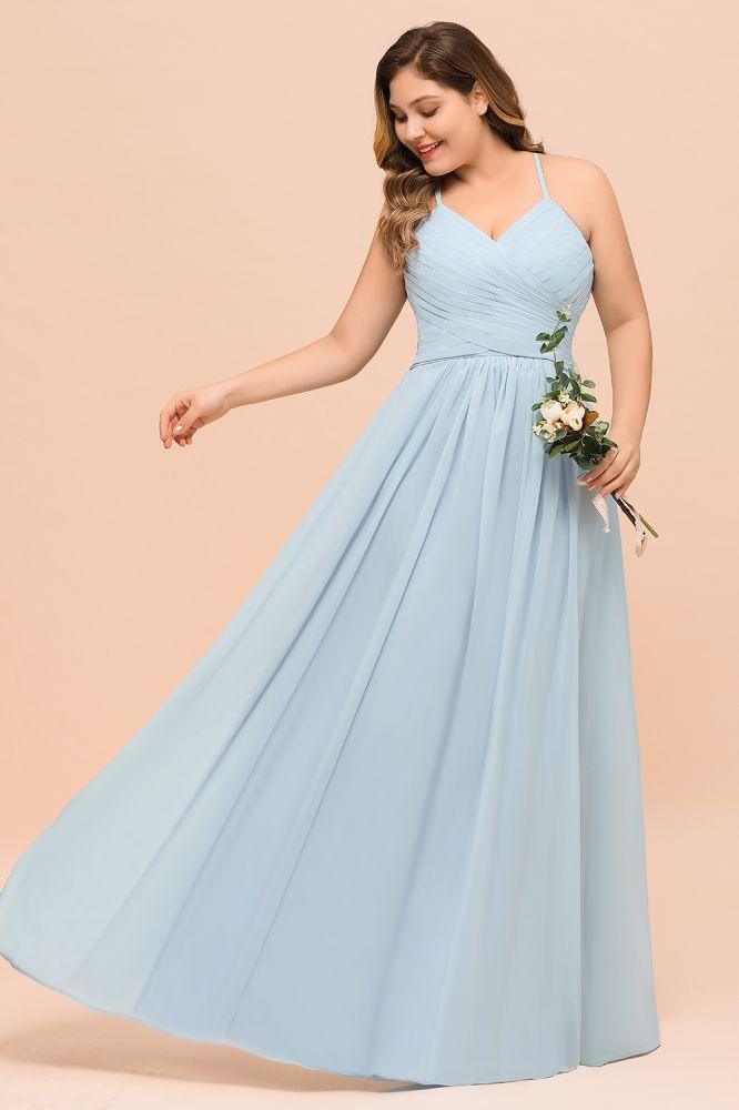 Plus Size Bridesmaid Dress Sweetheart Floor Length A-line Maid of Honor Dress
