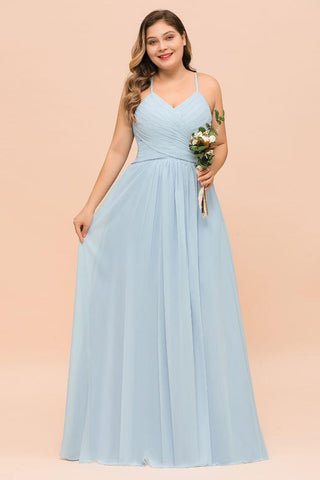 Brautjungfernkleid in Übergröße, Herzausschnitt, bodenlang, A-Linie, Kleid für die Trauzeugin