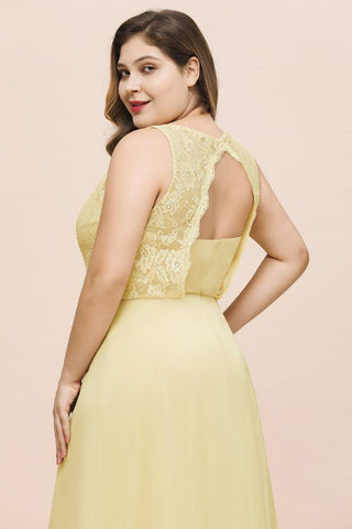 Übergröße, Blumenmuster, A-Linie, Brautjungfernkleid, ärmellos, Maxi-Abendkleid für Mädchen und Frauen