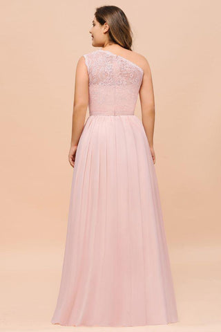 Plus Size Ärmelloses A-Linie Brautjungfernkleid Langes seitlich geschlitztes Hochzeitspartykleid