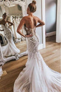 Hübsches Nixen-Spitzen Sexy Sweetheart Elegante Hochzeitskleider