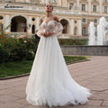NumberSea Princess Boho-Brautkleid mit Puffärmeln im Strandstil