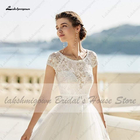 NumberSea Prinzessin Brautkleid, rückenfreies Sommer-Brautkleid