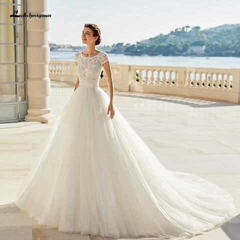 NumberSea Prinzessin Brautkleid, rückenfreies Sommer-Brautkleid