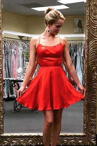 Prinzessin Träger Kurzes Ballkleid Burgunderrotes Homecoming-Kleid PD318