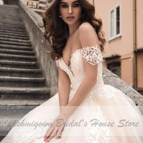 NumberSea Princesse Robe de mariée Champagne Jupe ballon