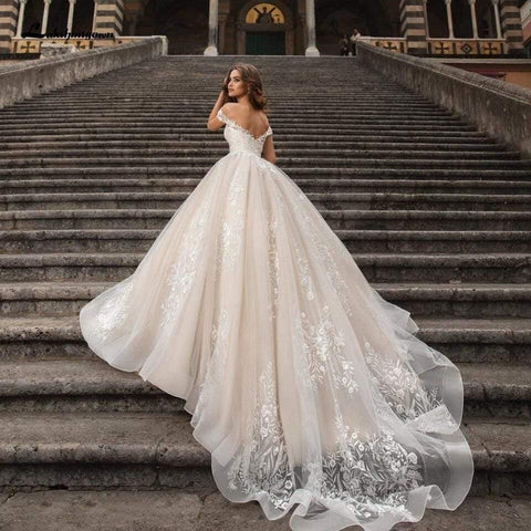 NumberSea Prinzessin Brautkleid Champagner Ballkleid
