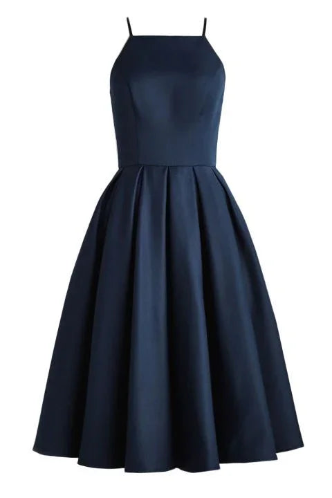 Vestido Corto de Baile de Bienvenida con Tirantes Finos Simples, Vestido Corto de Cóctel para Niñas Lindas, Vestidos Cortos para Baile Escolar S5747