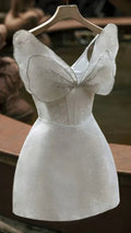 Glänzendes weißes Homecoming-Kleid Elegantes weißes Partykleid Y682