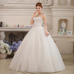 NumberSea Wedding Dress Plus Size Bride Large Size Strapless Diamond Wedding Dresses Ball Gowns Bridal Princess Embroidery Dresses