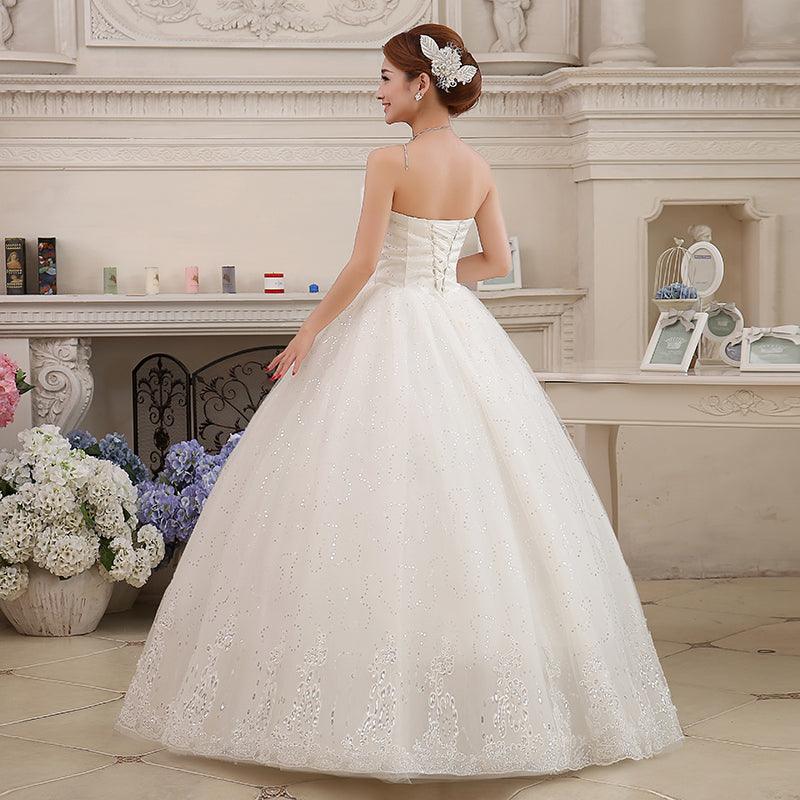 NumberSea Wedding Dress Plus Size Bride Large Size Strapless Diamond Wedding Dresses Ball Gowns Bridal Princess Embroidery Dresses