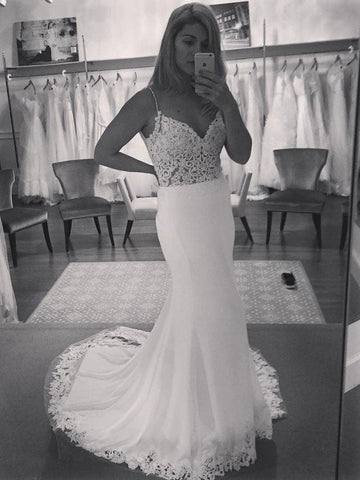 NumberSea V-Ausschnitt Meerjungfrau Brautkleider Spitze Appliques Boho Brautkleid Backless Sexy robe de mariee vestido de casamento