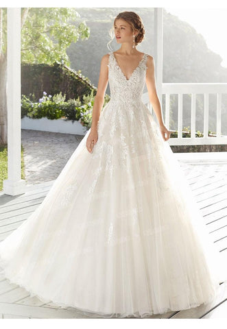 NumberSea Brautkleid Luxus Sexy V-Ausschnitt Hofschleppe Rückenfrei Ballkleid Prinzessin Rückenfrei Brautkleider Benutzerdefinierte Größe