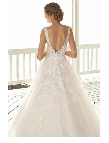 NumberSea Brautkleid Luxus Sexy V-Ausschnitt Hofschleppe Rückenfrei Ballkleid Prinzessin Rückenfrei Brautkleider Benutzerdefinierte Größe