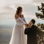 NumberSea Wedding Dress Ball Gowns Long Puff Sleeve Champagne Off Shoulder Brilliant Brdal Gowns robe de mariée bohème vestidos de novia