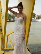 NumberSea Vintage Mermaid Wedding Dress Sexy Sweetheart Lace Appliques 2 in 1 Bridal Dress Detachable Skirt Wedding Gowns