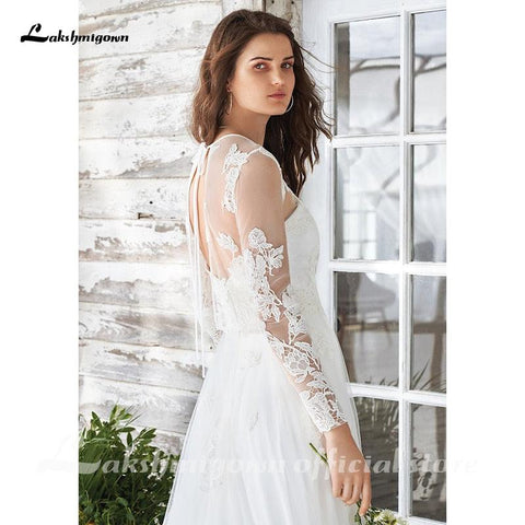NumberSea Weißes Hochzeitskleid Boho Zweiteilig Sexy 2021 Brautkleid Ärmellos Bodenlang Mit Hofschleppe Spitzenapplikationen Elegant