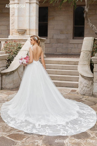 NumberSea Brautkleid Meerjungfrau Spitze Herzförmiger Ausschnitt Spaghetti 2 in 1 Rückenfrei Mit Für Party Plus Size Brautkleid Vestidos De Novia