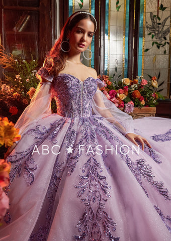Quinceanera-Kleid mit Puffärmeln von Ragazza EV17-617