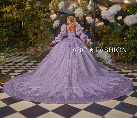 Trägerloses Quinceanera-Kleid mit Puffärmeln von Ragazza EV53-653
